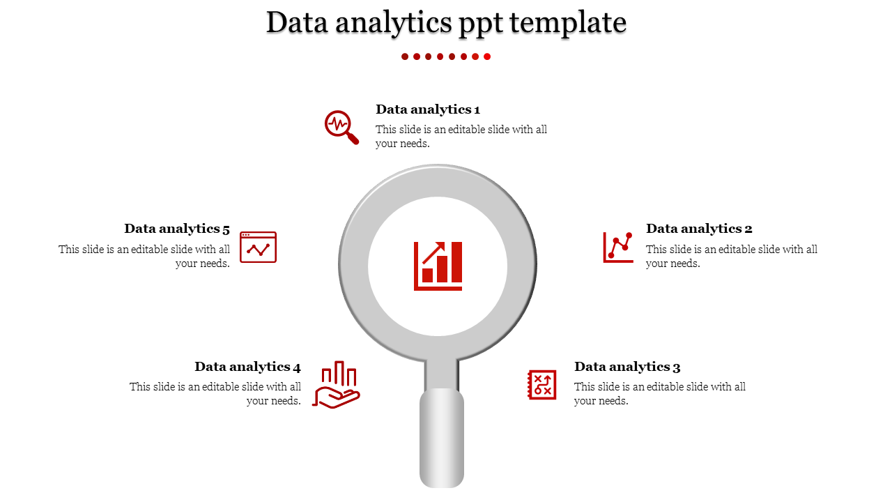 Sterling Red Lens Data Analytics PPT Template Designs